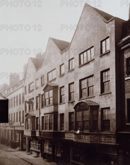 Barnard's Inn, the Fetter Lane Front, 1878-1879. Creator: Henry Dixon & Son.