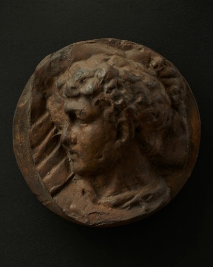 Cast of left profile of legionary with hammer in hand. Creator: Unknown.