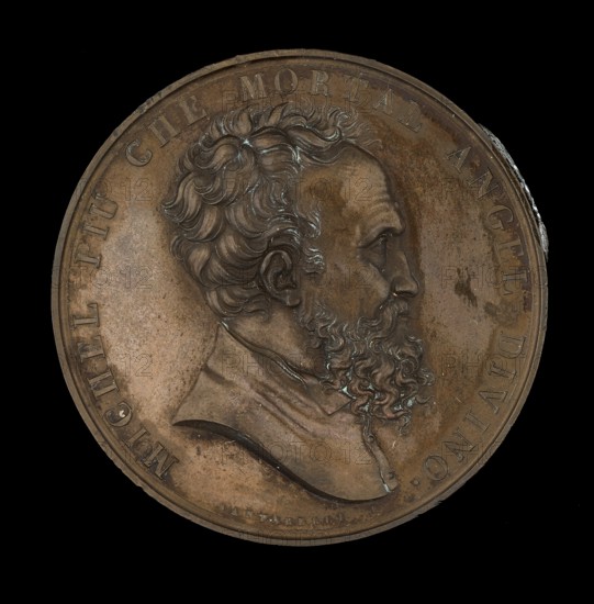 Michelangelo Buonarroti, commemorative medal, c1812.  Creator: Unknown.