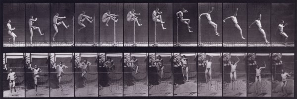 Jumping, 1872-1885.  Creator: Eadweard J Muybridge.