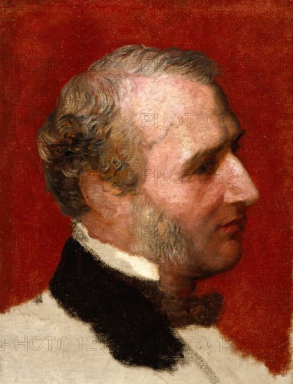 Portrait of Carlo, Baron Marochetti, R.A., late 1840s-early 1850s. Creator: George Frederick Watts.