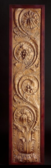 Architectural cast: relief panel decorated with scrolling foliage, c19th century? Creator: Unknown.
