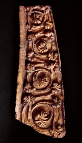 Architectural cast: medieval stiff leaf ornament, c19th century? Creator: Unknown.