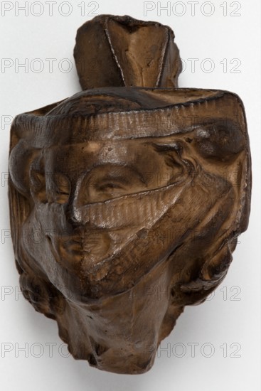 Cast of female head with headdress, from Lichfield Cathedral (?) . Creator: Unknown.