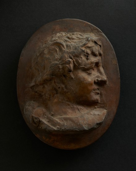 Cast of head of young Roman wearing wreath. Creator: Unknown.