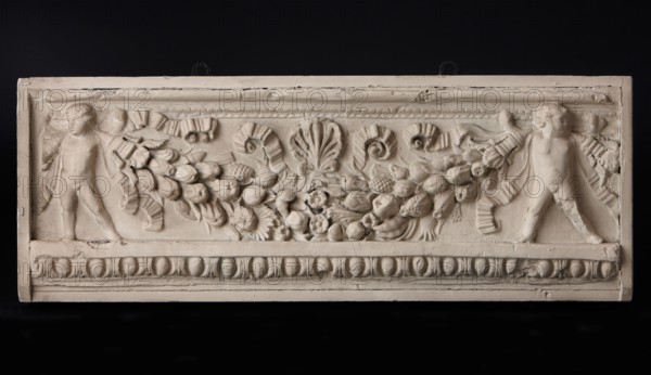 Cast of frieze of Cupids holding garlands from Palestrina, late 18th century. Creator: Unknown.