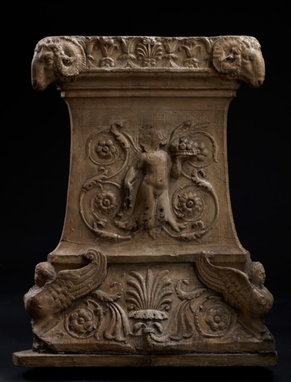 Cast of 1 side of a base of one of the 6 candelabra from Sant' Agnese...late 18th or early 19th cent Creator: Unknown.