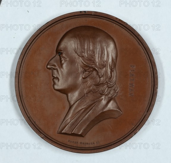 John Flaxman R.A., Art Union of London medal, 1854. Creator: Unknown.