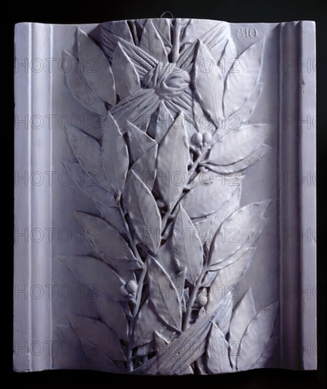Architectural cast: pulvinated laurel-leaf frieze, c19th century? Creator: Unknown.