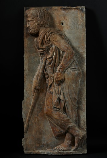 Cast of eponymous hero/magistrate from East frieze of Parthenon (figure 46 of Slab VI), 19th cent. Creator: Unknown.