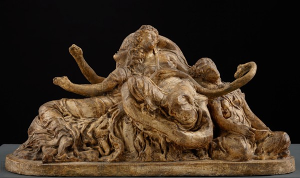 Sketch model for group of figure in the painting 'The Garden of Hesperides', 1892. Creator: Frederic Leighton.
