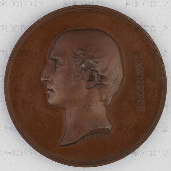 Sir Thomas Lawrence P.R.A., Art Union of London medal, c1860. Creator: George Gammon Adams.
