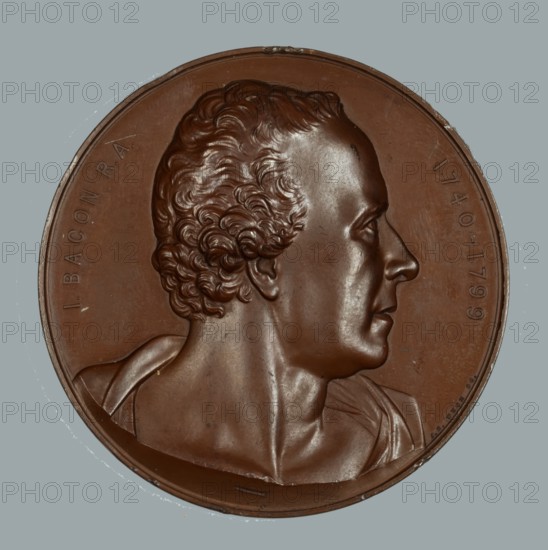 John Bacon, R.A., Art Union of London medal, 1864. Creator: Joseph Wyon.