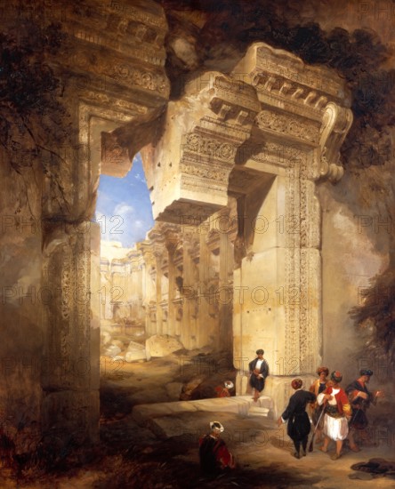 The Gateway to the Great Temple at Baalbec, 1841. Creator: David Roberts.