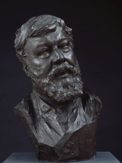 Bust of John Macallan Swan, R.A., 1910. Creator: William Goscombe John.