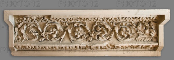 Cast of frieze with acanthus scrolls and flowers. Creator: Unknown.