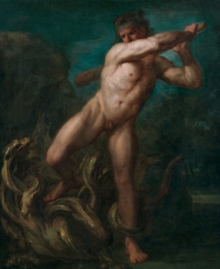 Hercules and the Hydra, 18th century. Creator: George Michael Moser.