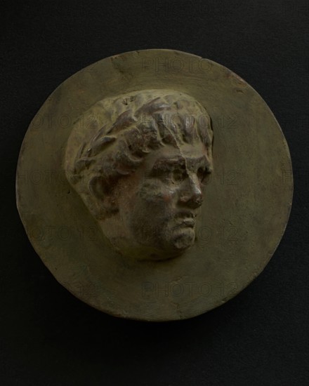 Cast of right profile of participant in sacrificial procession. Creator: Unknown.