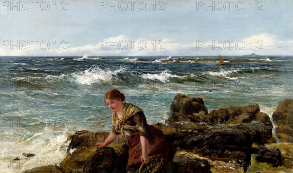 Gathering Limpets, 1886. Creator: James Clarke Hook.