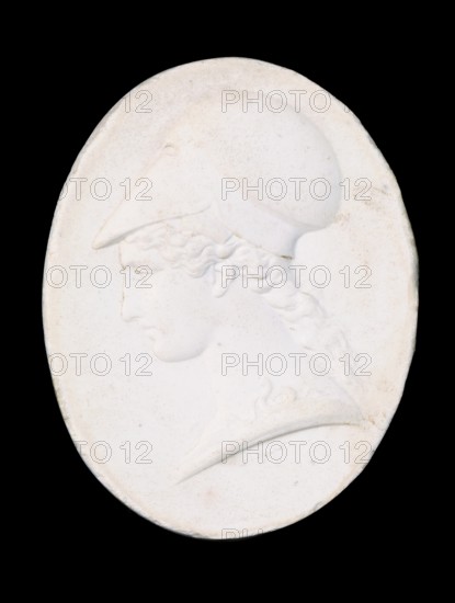 Plaster cast of 'Minerva' from Tassie replica of the Seal of the Athenaeum [Club], 1825. Creator: William Wyon.