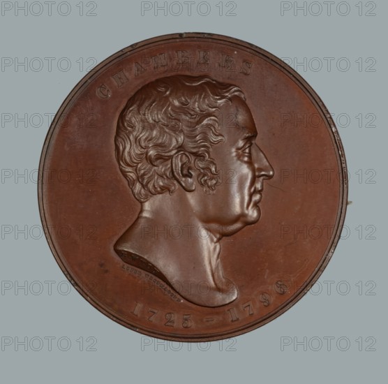 Sir William Chambers R.A., Art Union of London medal, 1857. Creator: Benjamin Wyon.