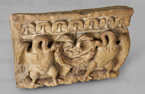 Cast of console with two swans, late 18th century-early 19th century. Creator: Unknown.