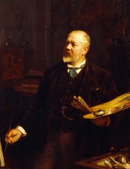 Portrait of John Pettie, R.A., 1892. Creator: Arthur Stockdale Cope.