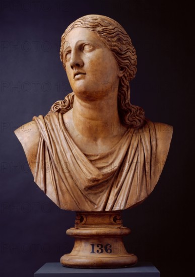 Head of Niobe from Niobe Group, (Roman version of Greek original), (c2nd century ), c19th century.. Creator: Unknown.