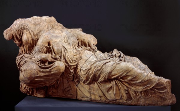 Cast of Aphrodite and Dione...from east pediment of Parthenon,  c438-433 BC, (c1820s).. Creator: Unknown.