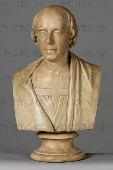 Cast of a bust of John Flaxman, R.A., by 1873. Creator: Unknown.