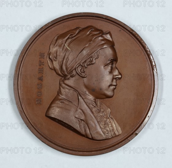 William Hogarth, Art Union of London medal, 1848. Creator: Leonard Charles Wyon.