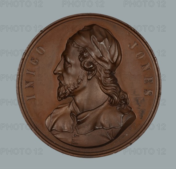Inigo Jones, Art Union of London medal, 1849. Creator: Charles Frederick Carter.