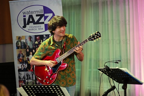 Rob Luft, Arild Anderson Trio, Watermill Jazz Club, Dorking, Surrey, June 2026. Creator: Brian O'Connor.