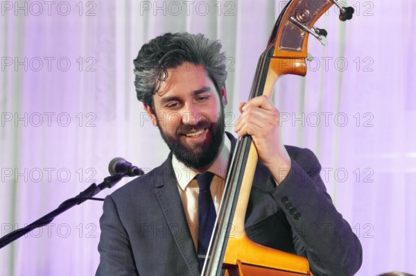 Alex Gilson, Adrian Cox Trio, Watermill Jazz Club, Dorking, Surrey, Feb 2026. Creator: Brian O'Connor.