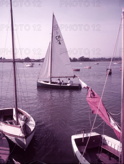 Yachting near Arundel, Sussex, c1955. Creator: Arthur Charles Kirby Ware.
