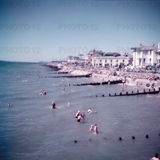 The beach at Bognor, Sussex, c1955. Creator: Arthur Charles Kirby Ware.