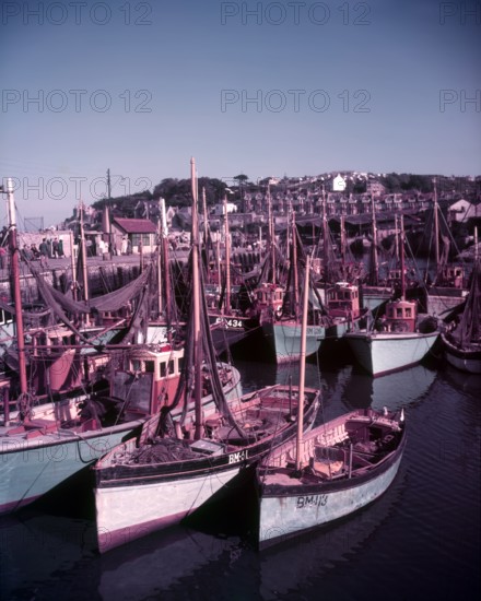 Boats in Brixham Harbour, Devon, c1955. Creator: Arthur Charles Kirby Ware.