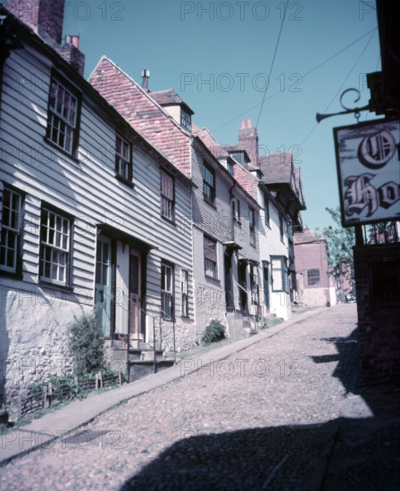 Old houses in Mermaid Street, Rye, Sussex, c1955. Creator: Arthur Charles Kirby Ware.