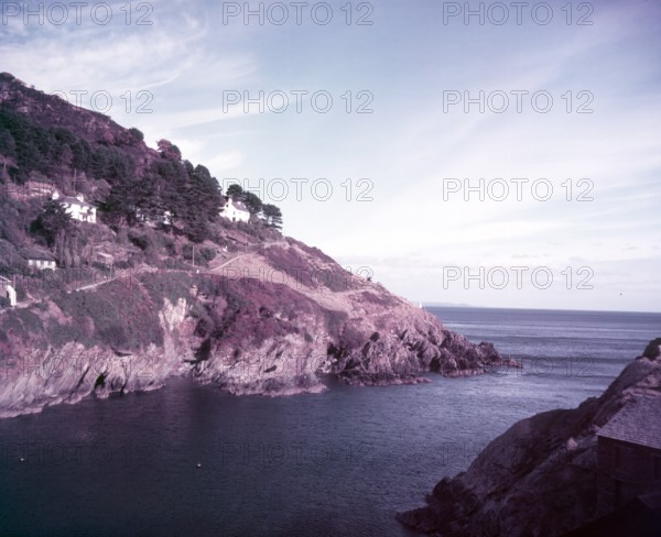 Cliffs at Polperro, Cornwall, c1955. Creator: Arthur Charles Kirby Ware.