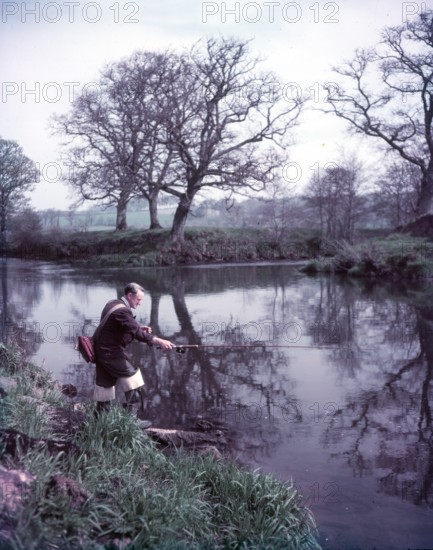 Fishing on the Tamar, Cornwall, c1955. Creator: Arthur Charles Kirby Ware.