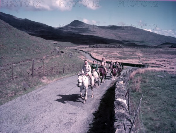 Horse riders, Rhyd-ddu, Wales, c1955. Creator: Arthur Charles Kirby Ware.