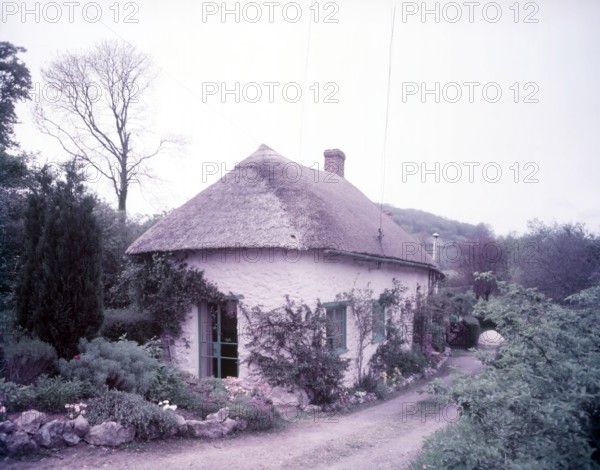 Thatched cottage at Hole Village, near Branscombe, Devon, c1955.  Creator: Arthur Charles Kirby Ware.
