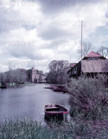 The River Great Ouse at Hemingford Grey, Huntingdonshire, c1955. Creator: Arthur Charles Kirby Ware.