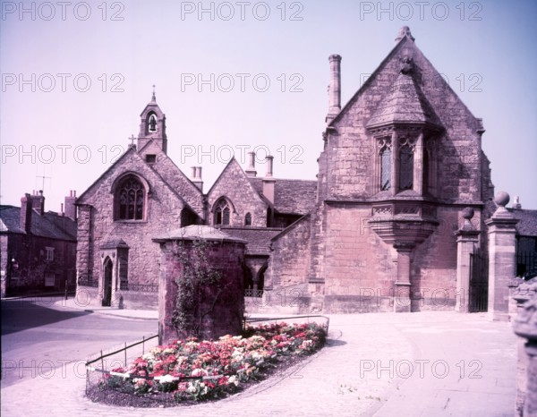 Sherborne almshouses and old water conduit, Dorset, c1955. Creator: Arthur Charles Kirby Ware.
