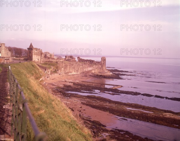 St Andrews Castle, Fife, Scotland, c1955.  Creator: Arthur Charles Kirby Ware.