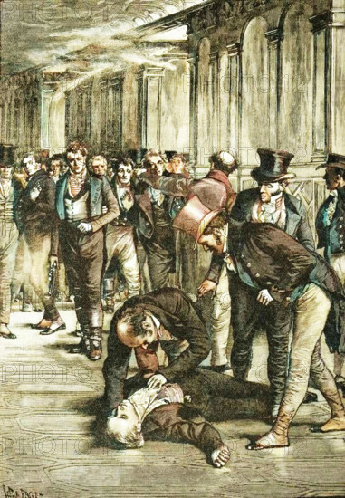 Assassination of Spencer Perceval, 1812 (1906). Creator: Unknown.