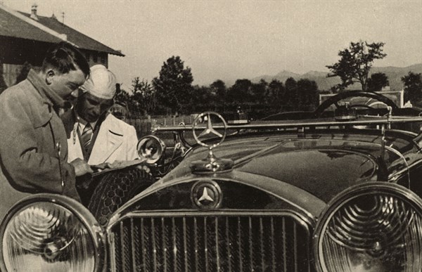 Hitler during a trip through Germany