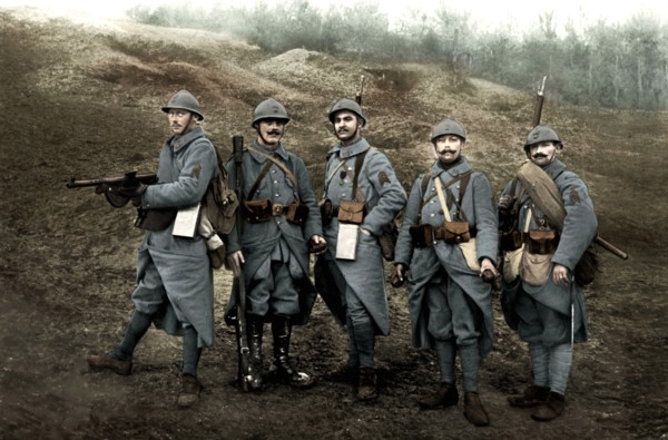 Soldats d'infanterie en 1918