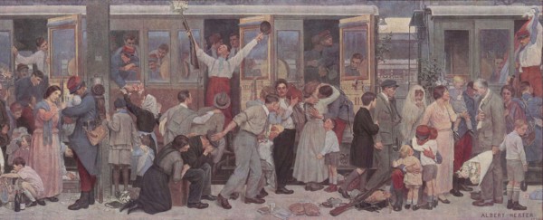 Première Guerre Mondiale - Panneau gare de l'Est sur la moblilisation - 1914 Premiere Guerre