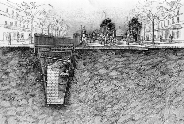 Construction du métro parisien